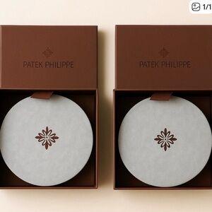 Patek Philippe Elegant Gray Coaster Set of 2 4 in each box
